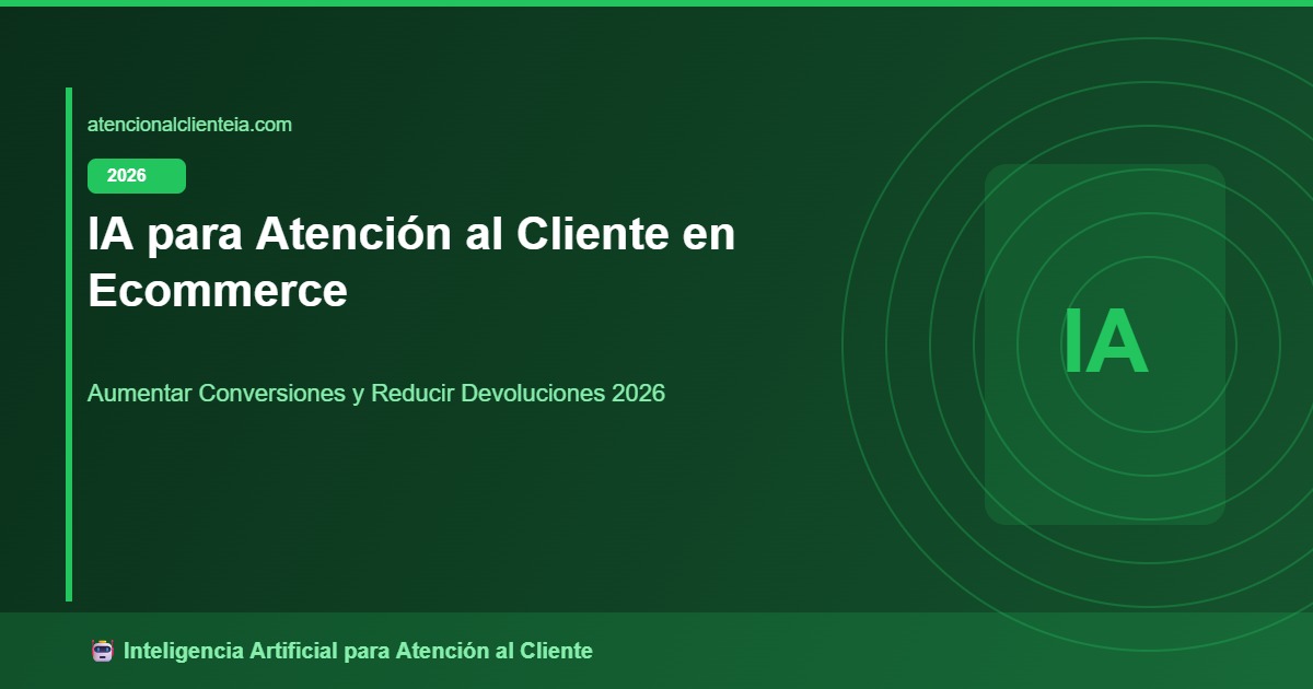 IA en Atención al Cliente Ecommerce 2026: Guía