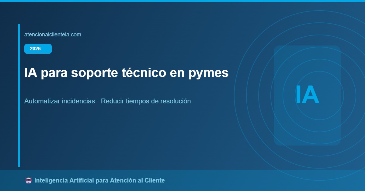 IA para soporte técnico en pymes - Atención al cliente IA IA para soporte técnico en pymes