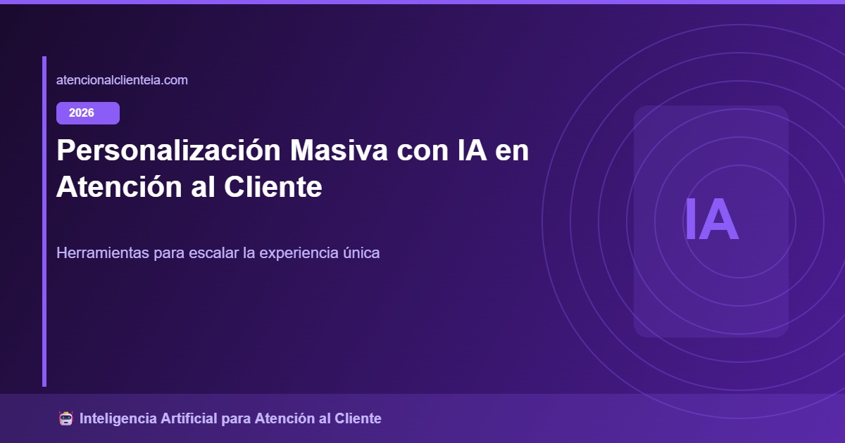 Personalización Masiva con IA en Atención al Cliente - Atención al cliente IA asistente virtual ia guia completa 2026