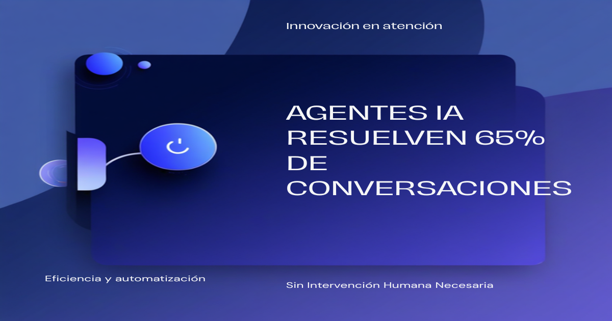 Agentes IA que resuelven el 65% de conversaciones sin intervención humana