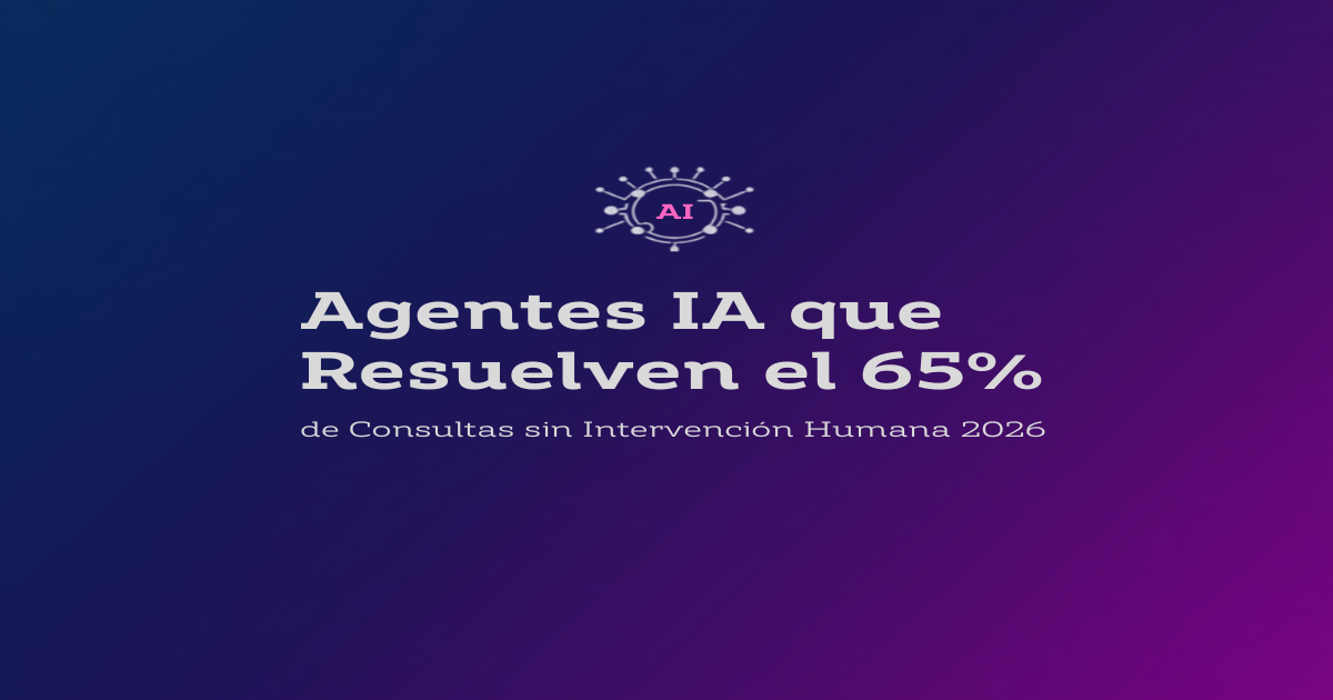 Agentes IA que Resuelven el 65% de Consultas 2026