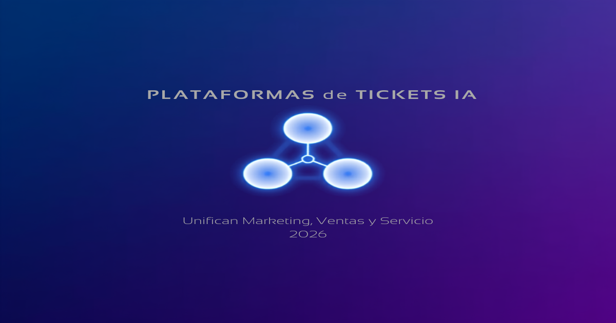 Plataformas de tickets IA que unifican marketing, ventas y servicio 2026